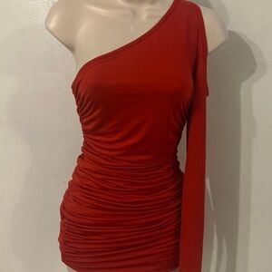 Forever 21 One-Shoulder Red Dress